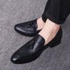 Zapatos Para Hombre Мужская социальная обувь Осенние мужские туфли из кожи Модная мужская обувь на плоской подошве Итальянские деловые повседневные мокасины