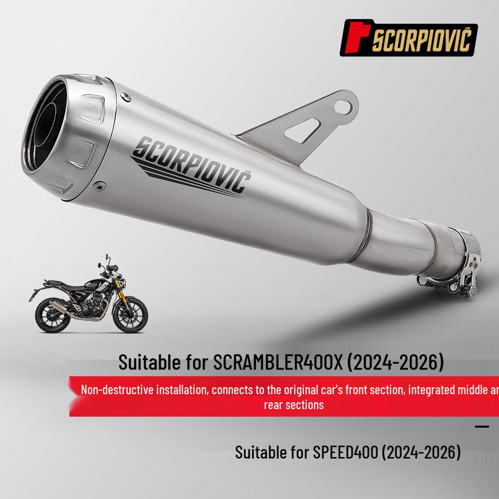 Triumph Scrambler 400X Speed 400 Модифицированный глушитель выхлопа
