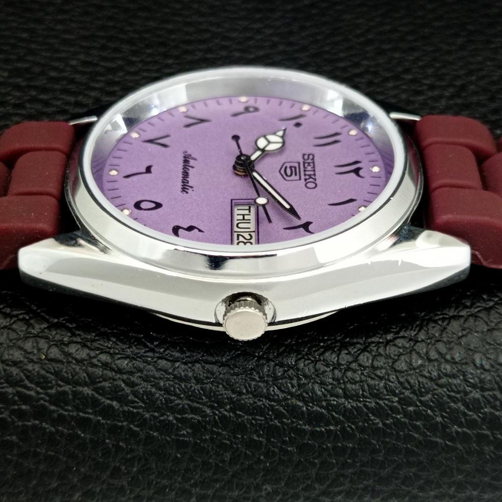 ВИНТАЖНЫЕ ОТРЕМОНТИРОВАННЫЕ МУЖСКИЕ АВТОМАТИЧЕСКИЕ ЧАСЫ SEIKO 5 ЯПОНИЯ С АРАБСКИМИ ЦИФРАМИ a443426-5