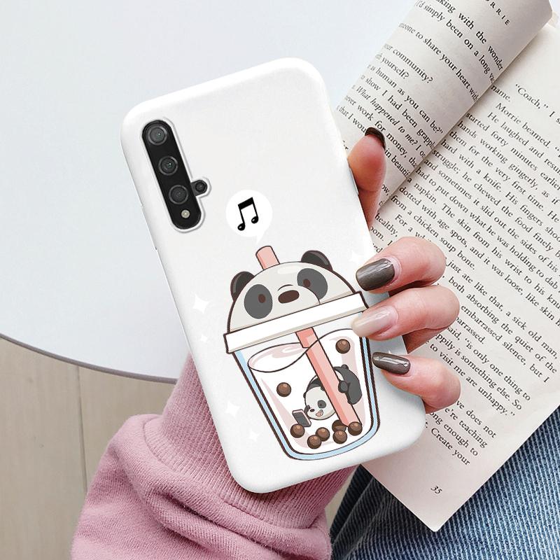 Цветы Чехол Для Huawei Nova 5T Capa NOVA5T 5 T Чехол для Телефона Мягкий Силикон Милый Кот Медведь Задняя Крышка Для Nova5 T Coque Сумка Модный