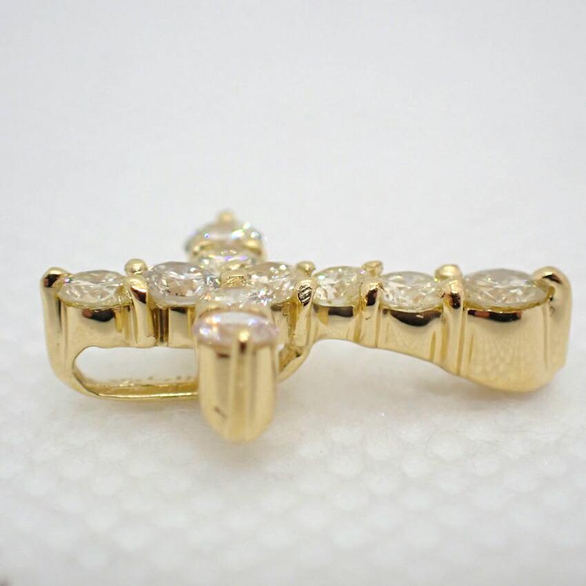 [Новинка] Подвеска-крест с градиентом K18 Diamond/0,45 карата [f3-9]