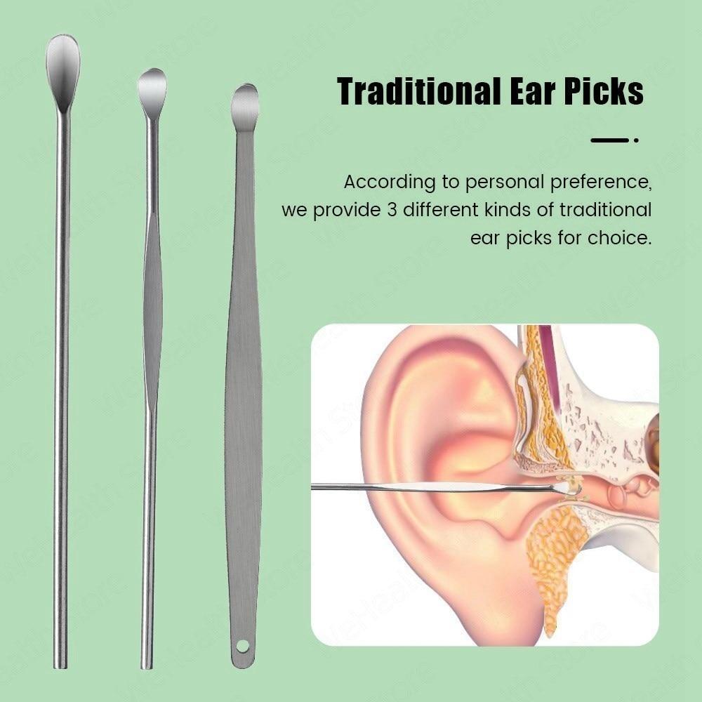Stainless Steel Ear Wax Remover Ear Cleaner Set Ear Pick Ear Wax Removal Tool