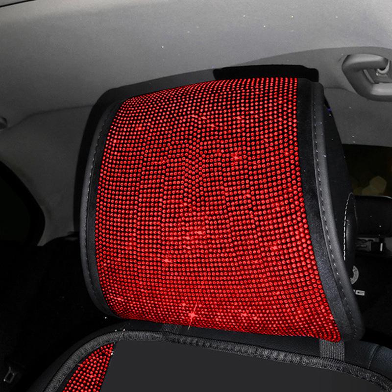 1 шт. блестящие чехлы для автомобильных сидений, универсальные подкладки для головы автомобиля, алмазные стразы, автоинтерьерные подголовники для сидений, аксессуары для женщин