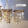 1PC DIY Seashell Air Hanging Ornaments Retro-Style Eco-Friendly Natural Boho Shell Wind Chimes Shell Wind Chime Materials