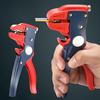 Self Adjusting Wire Stripper with Depth Stop Non-Slip Handle Ergonomic Design Easy