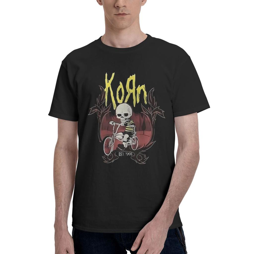 KORN RIDING THE HOOD 100% Хлопок Повседневная Дышащая Удобная Милая Дизайнерская Одежда Мужчины Мужская Футболка