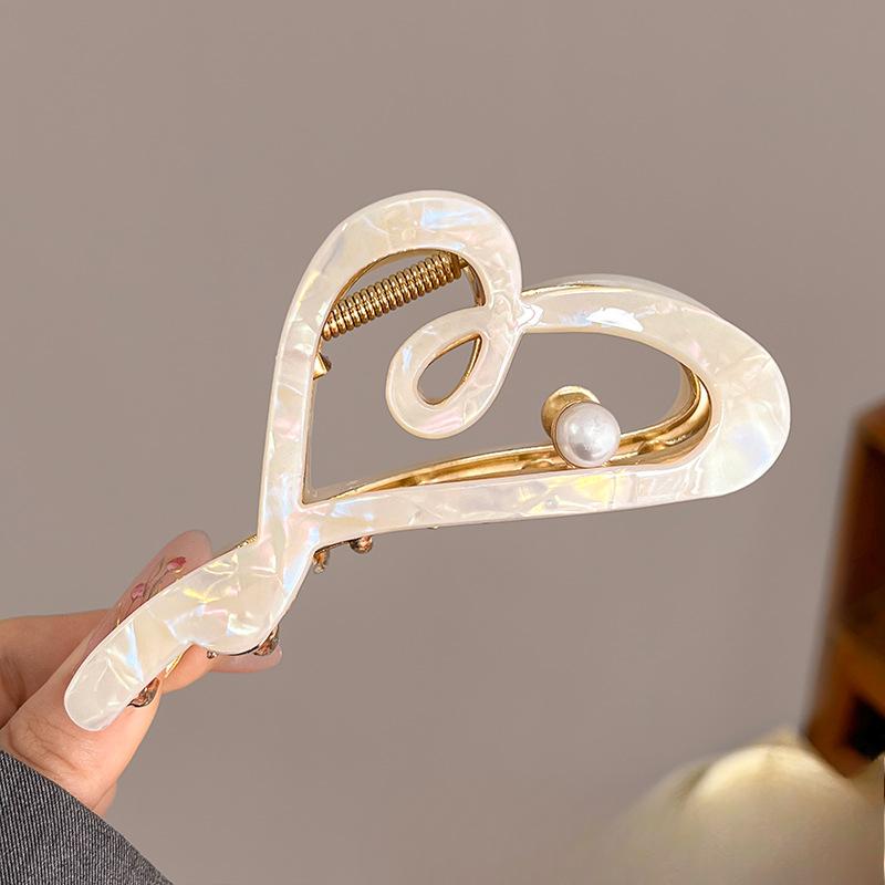 Заколка для волос из высококачественного ацетата для детей, большая металлическая заколка-акула, аксессуар для волос на лето, для затылка