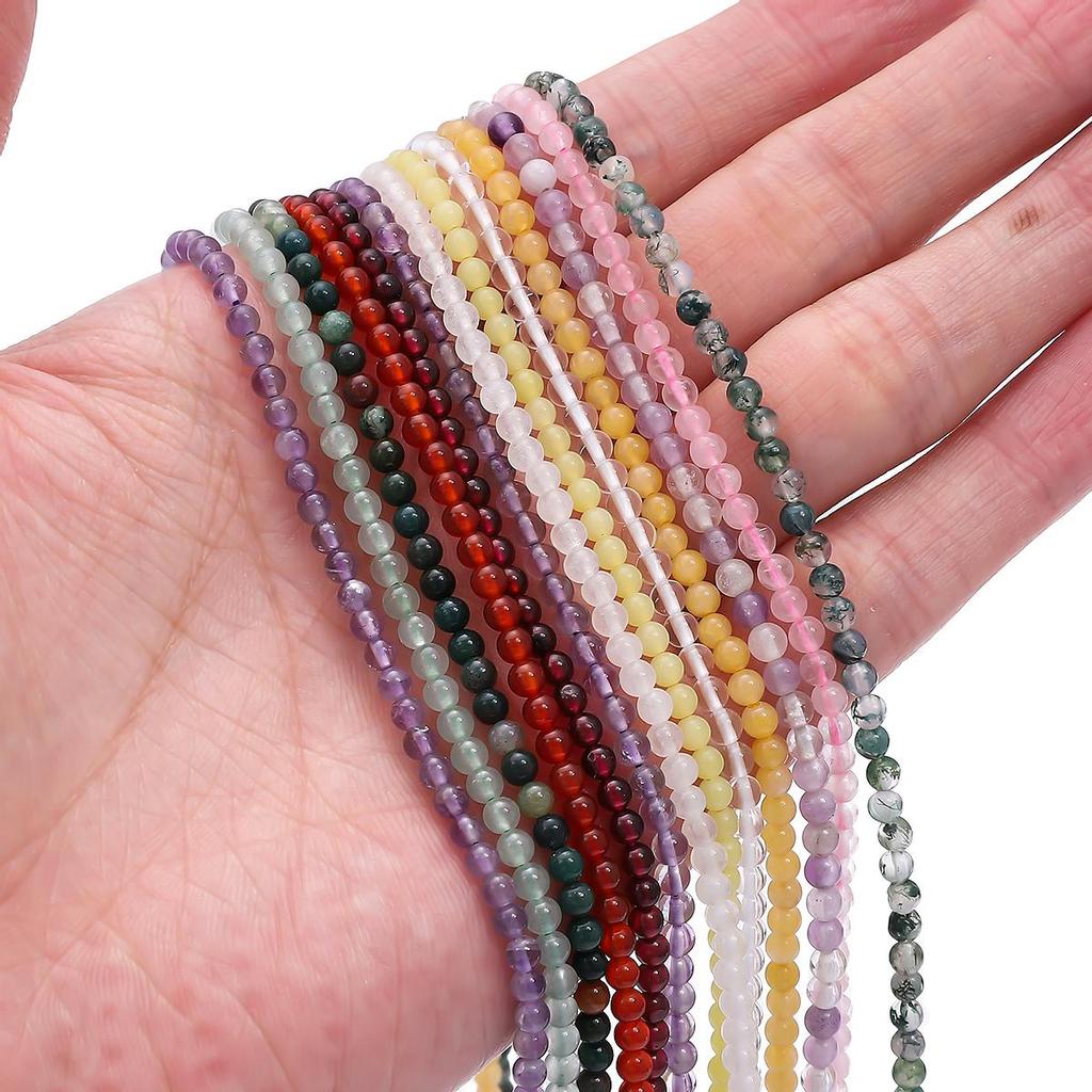 Натуральный камень, разноцветные агаты, нефрит, яшма, круглые свободные бусины для изготовления ювелирных изделий, браслет, ожерелье, аксессуары, 15 дюймов, нить