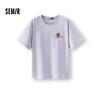 Женская футболка Semir с вышивкой Luo Xiaohei и спущенным плечом