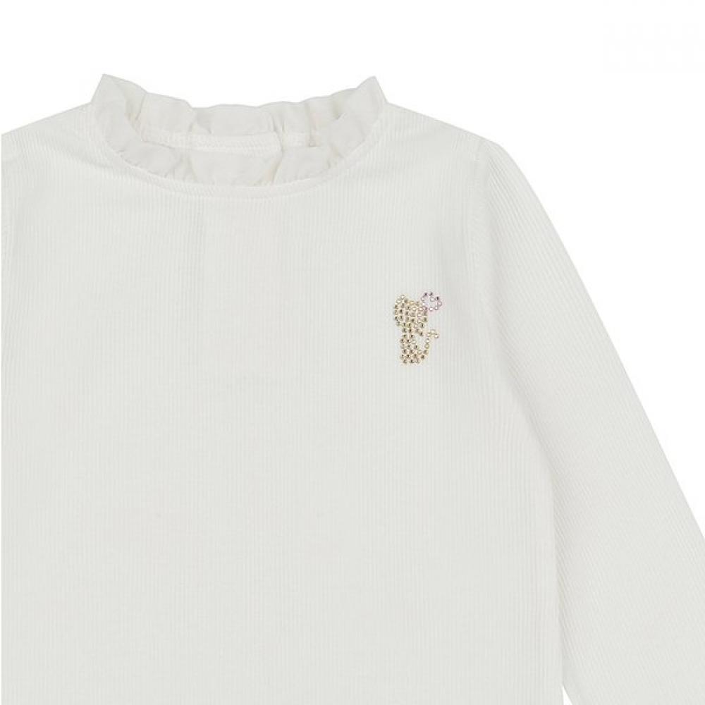 French CaT WhiTe Frill T shirT q64ddT402w1