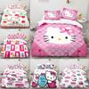 Комплект постельного белья Sanrio Пододеяльник Hello Kitty Украшение детской спальни Покрывало для одеяла Наволочки Односпальный Двуспальный Несколько размеров