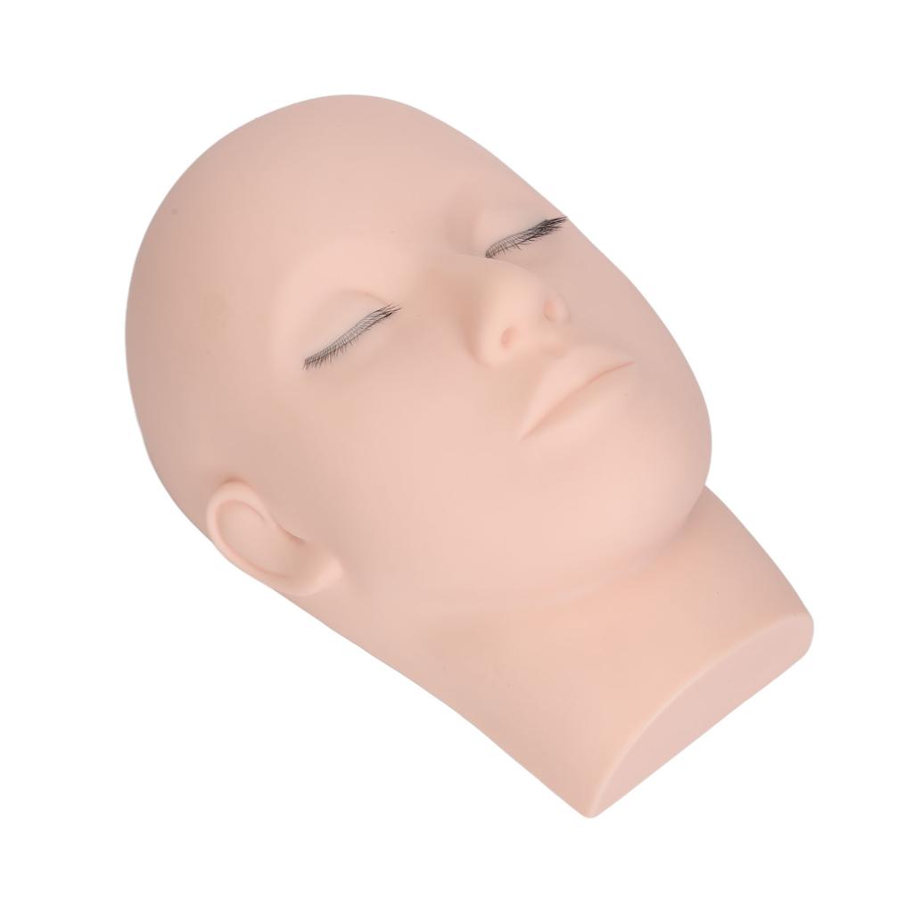 Eyelash Mannequin Head 3 Layers High Density Lash Extension Makeup Practice Head Embedded Layered Silicone Doll Head
