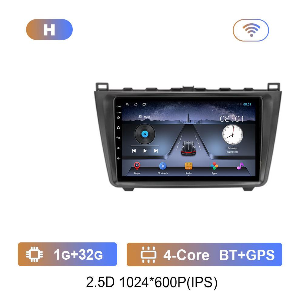 Сенсорный экран GPS-навигация для Mazda 6 II GH 2007 - 2012 Android 14 Автомобильный видео-мультимедийный проигрыватель WiFi BT DSP Стерео Автоинструменты
