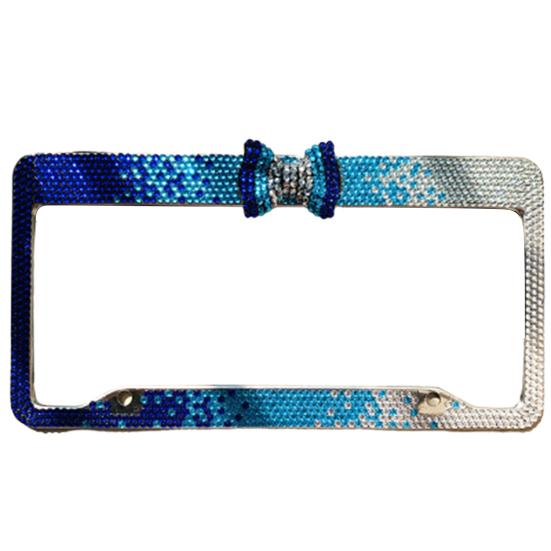 Рамка номерного знака со стразами и бантом для американского автомобиля