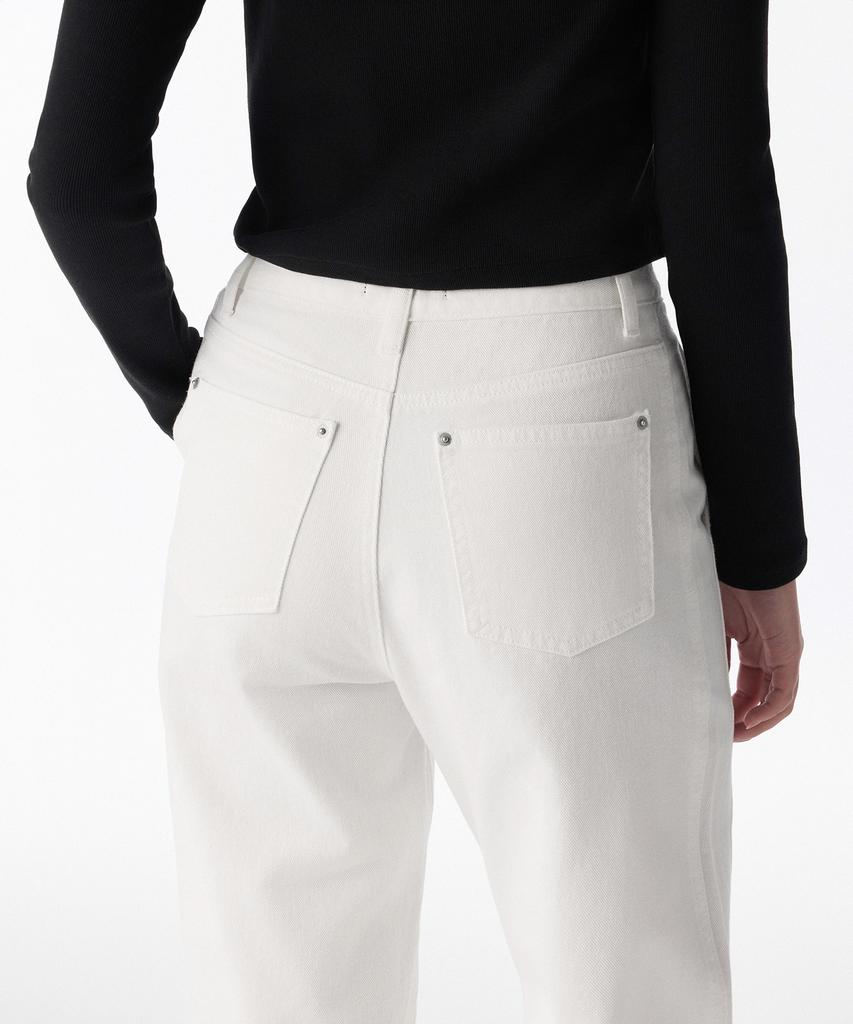 MUSINSA STANDARD WOMAN Women'S Divided Regular Fit Denim Pants [White]