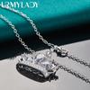 URMYLADY стерлингового серебра 925 пробы Корона AAAAA циркон кулон ожерелье для женщин модные свадебные помолвочные украшения