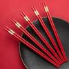 5Pairs Japanese Chinese Chopsticks Set Food Sushi Sticks Reusable Korean Chopsticks Set Metal Alloy Family Tableware Long Chopsticks