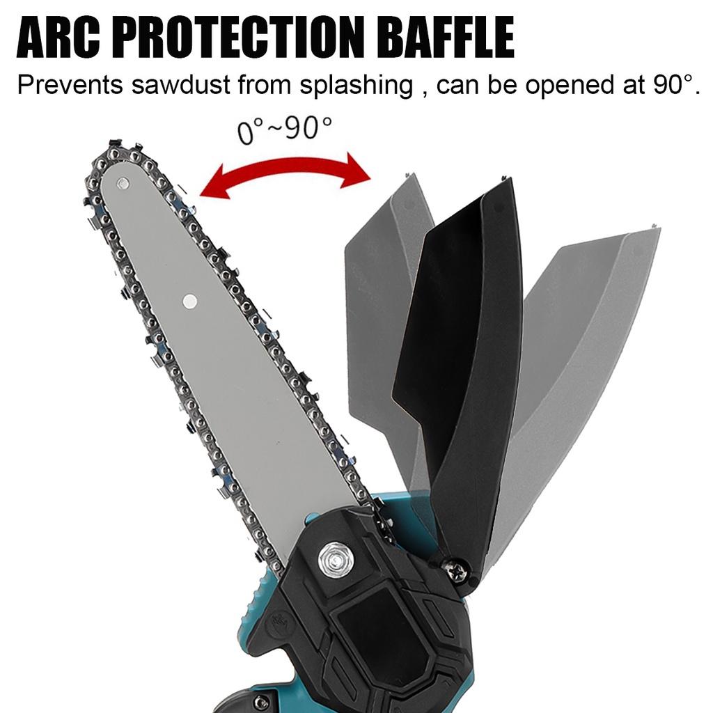 4000 об/мин 88 В 6-дюймовая аккумуляторная электрическая цепная пила для резки дерева с 1/2 аккумулятором для 18-вольтовой батареи