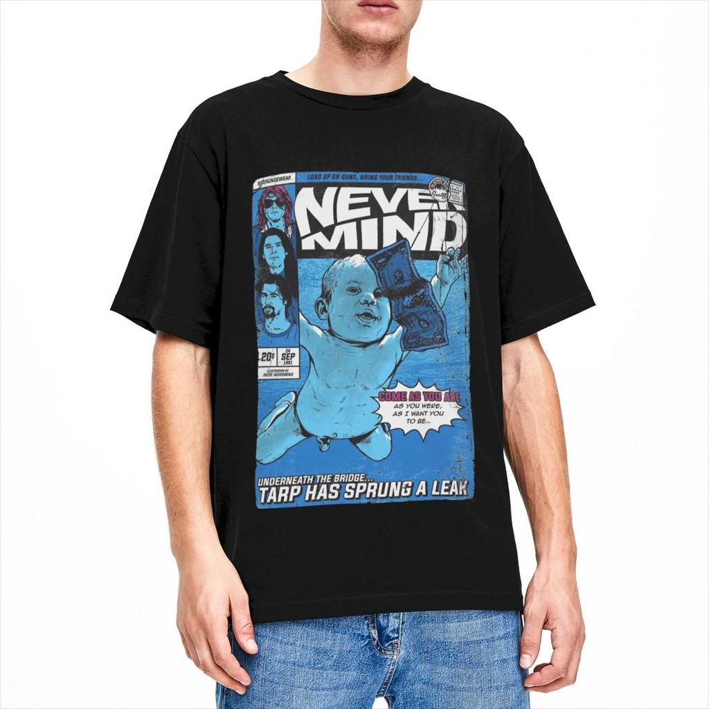 Смешная футболка с альбомом Курта Кобейна Nevermind для мужчин и женщин, хлопковая футболка, летняя одежда