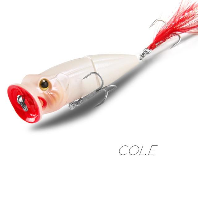 BEARKING Популярные модели розничных рыболовных приманок, твердые наживки разных цветов, поппер 70 мм, 11 г, плавающие приманки для верхней воды