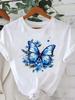 (Asian Size) Feather Style Cute Women Printed Lady Casual Short Sleeve T Tee Top Clothing Shirt Fashion Female Graphic T-shirts
