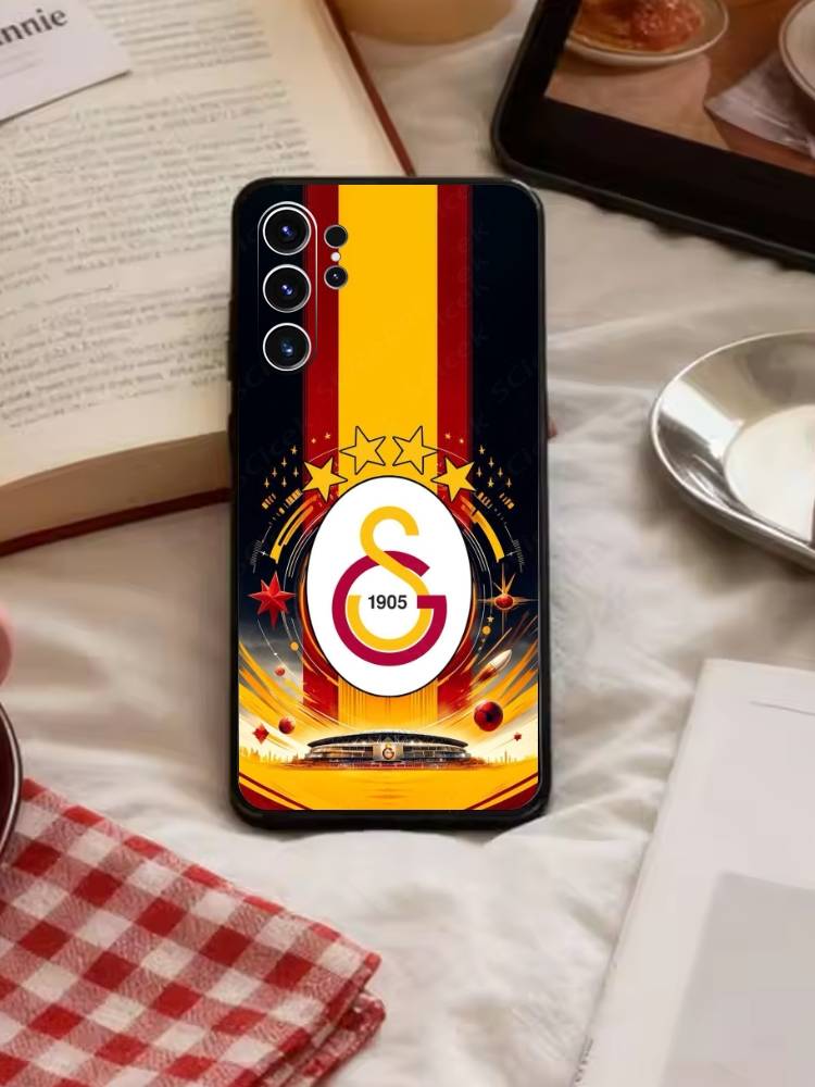 Классический чехол Galatasaray S-SK1905 для Samsung S26,S25,S24,S23,S22,S21,S20,Ultra,Plus,FE Черный мягкий чехол