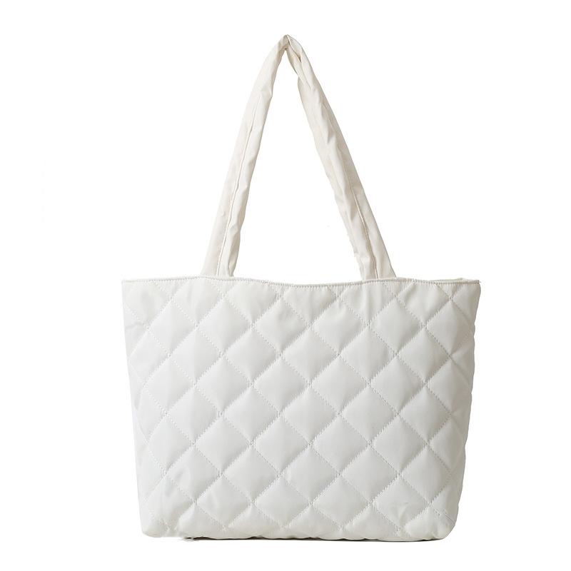 Casual Niche Down Bag Women's 2024 New Large-capacity Diamond Commuter Handbag Fashionable Shoulder Tote Bag