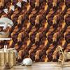 Ink Wallpaper Burgundy, Orange and Rust for Living Room and Bedroom 50x1000