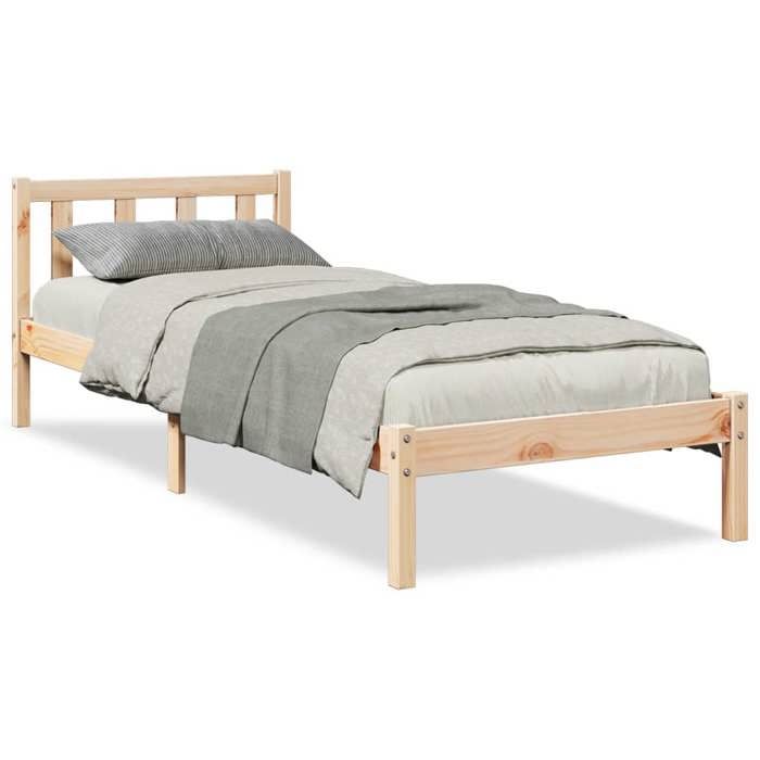 VidaXL Cadre de lit extra long sans matelas 80x220 cm bois massif pin, lit, meuble de chambre à coucher, lit en bois, lit 852442