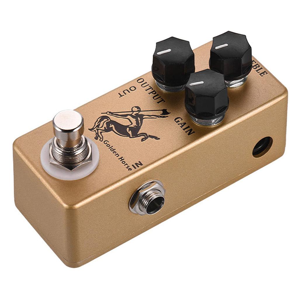 Btuty Golden Horse Guitar Overdrive Effect Pedal Full Metal Shell True Bypass Golden Horse