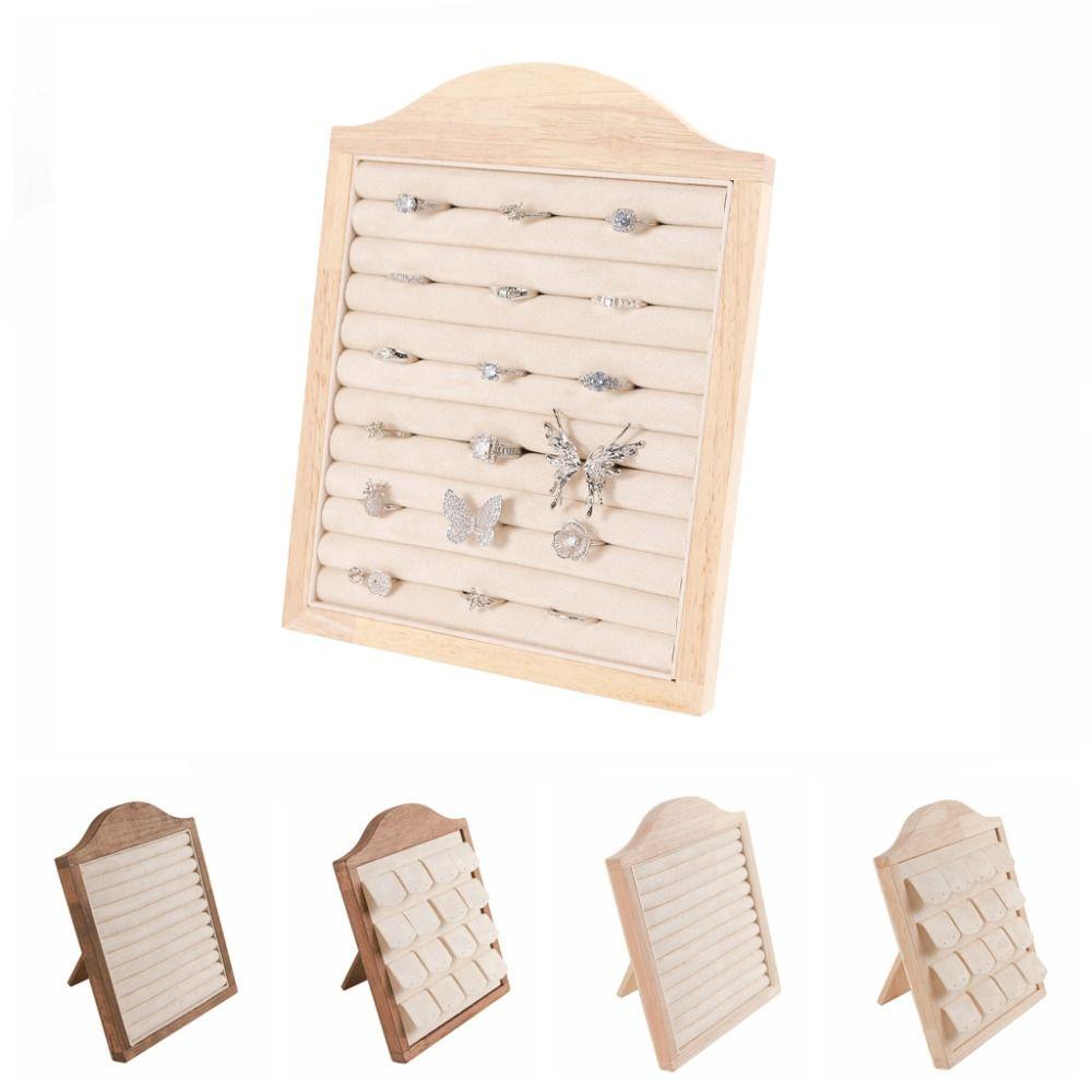 Vertical Wooden Jewelry Tray Large Capacity Jewelry Display Holder  Jewelry Storage