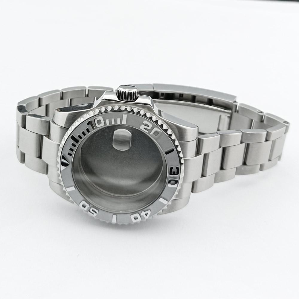 40mm Mechanical Watch Case for NH Series 35 36 38 Movement Yacht Design Style with Sapphire Crystal Watch Box Parts 7