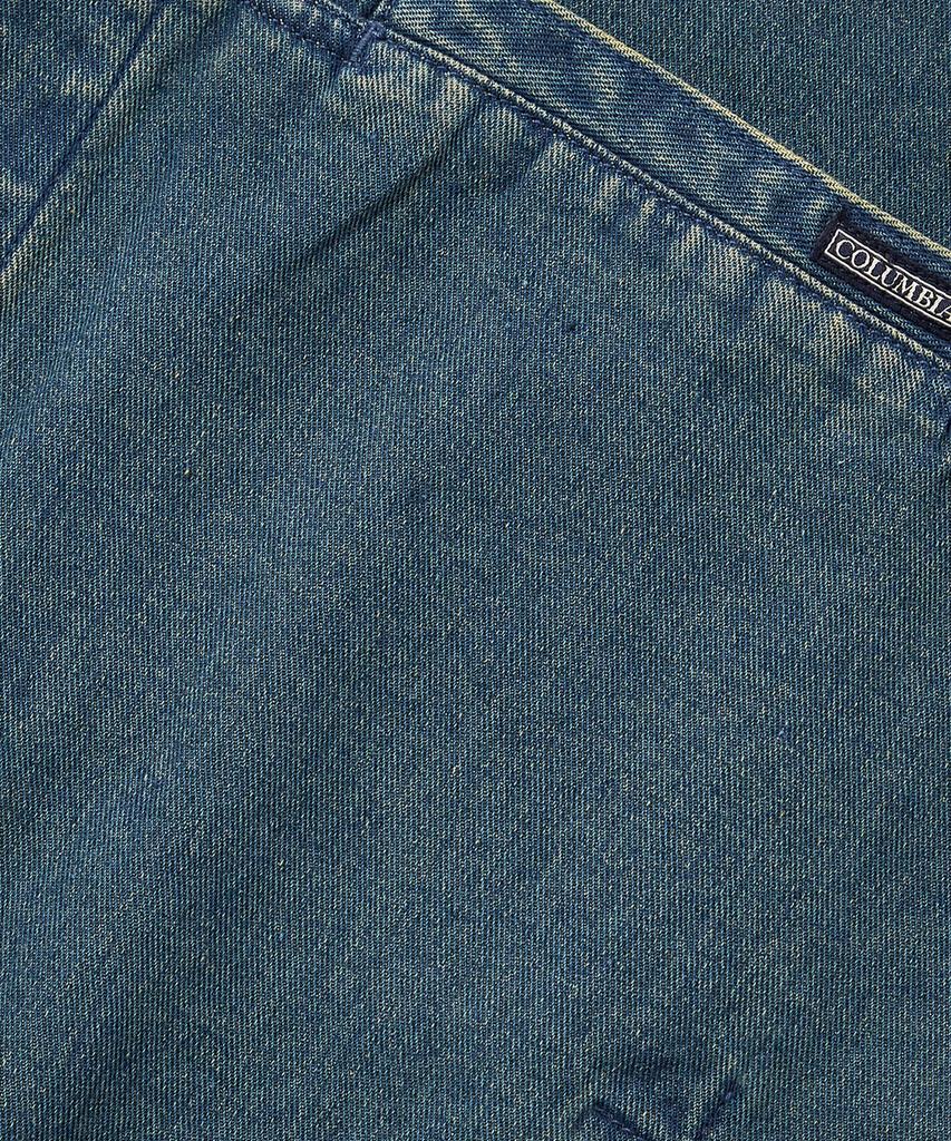 КОЛУМБИЙСКИЙ УНИВЕРСИТЕТ Columbia Trajan Label Скрытый карман Джинсовые рубашки с коротким рукавом Полуночный деним