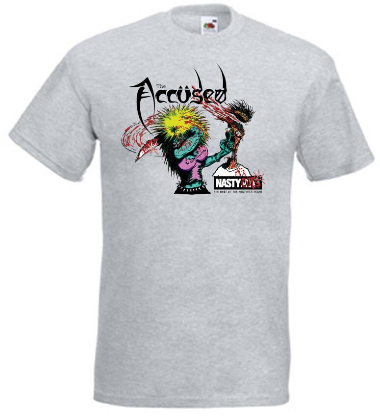 The Accused Nasty Cuts T-shirt heather grey hardcore metal all sizes S-5XL