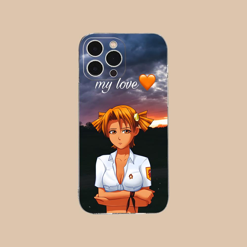 Вечное Лето Алиса Прозрачный ТПУ Чехол для Мобильного Телефона для iPhone 17 16 15 14 13 12 11 X XR XS Air Pro Max Plus Mini Цветной Чехол