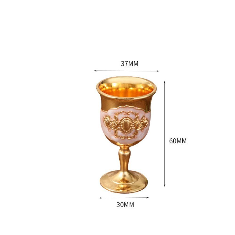 Creative Gold Vintage Wine Glasses Metal Drinkware White Wine Cup European-style Tableware Accessories Cocktail Cup Home Party