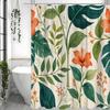 Shower Curtains Tropical Plants, Leaves Shower Curtains Waterproof Shower Curtains Stylish Unit Shower Curtains 1 Polyester Bath
