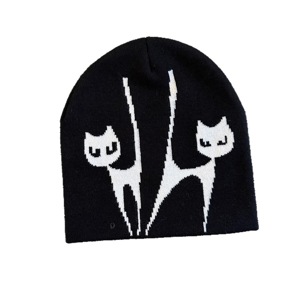 Knit Street Urban Hat With Ear Protection Fox Embroidery Design For Daily