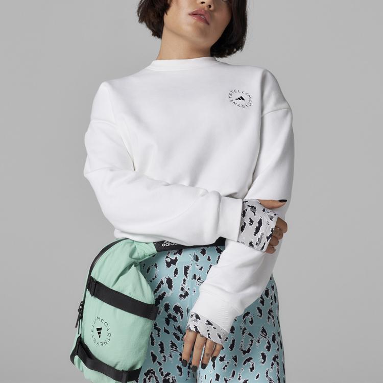 Adidas Sweatshirts Women's White Crew Neck Moderate Regular (Unisex) Sweatshirts H59978