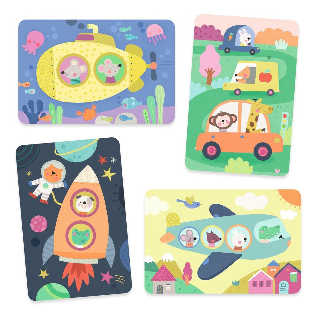 DJECO Magic Coloring On the Road Water Paint Set Car Coloring Drawing Water Educational Toy for and Kids - Book, Sheet, Pens, Coloring, Drawing, Boys,