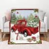 3D Christmas Santa Claus Theme Flannel Throw Blanket Soft Lightweight Warm for Living Room Bedroom Bed Sofa Couch Kids Adults Gifts