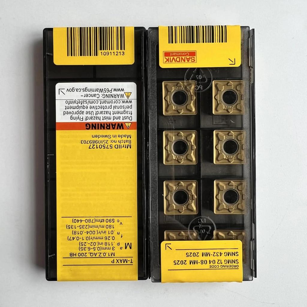 Original Sandvik / SNMG120408-MM 2025 / CNC Lathe Carbide Blade 10 PCS