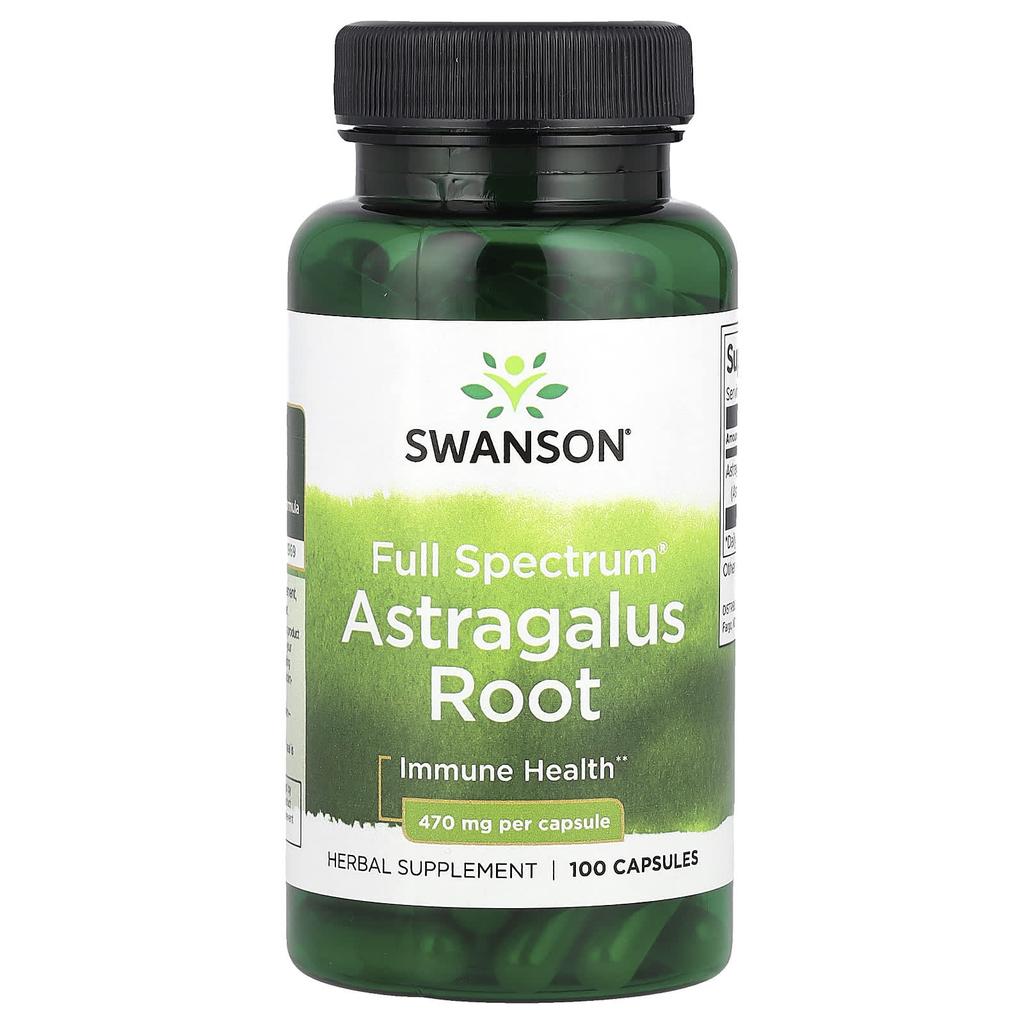 Swanson Full Spectrum Astragalus Root, 470 Mg, 100 Capsules
