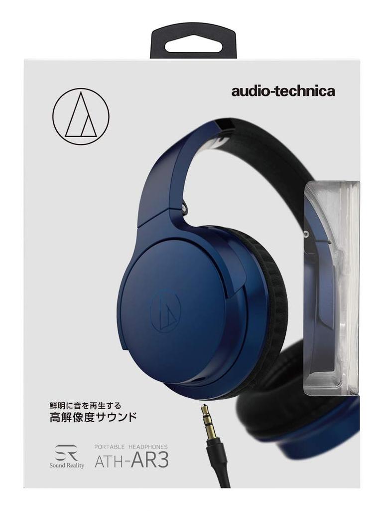 Проводные наушники Audio Technica BL ATH-AR3 темно-синего цвета