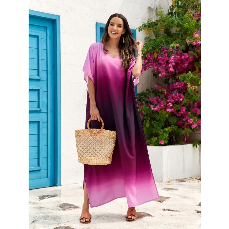 Женские пляжные накидки с градиентным принтом Праздничные платья Купальники больших размеров Накидки