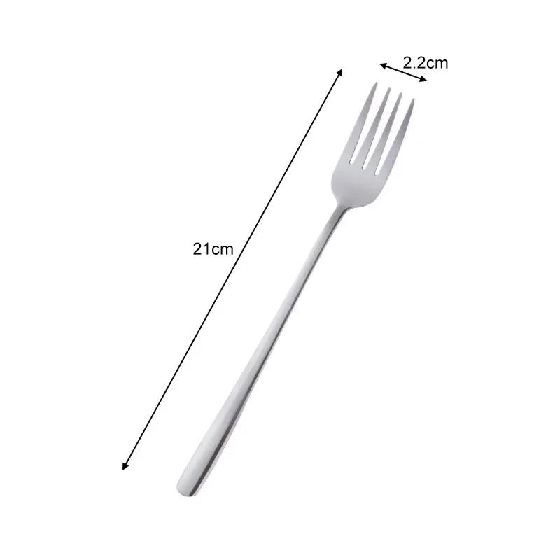 8 Colors Stainless Steel Long Handle Dinner Fork Korean Rainbow Fork Hotel Restaurant Party Supplies Dinnerware Steak Gold Fork