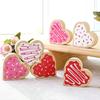 6 шт./компл. День святого Валентина, украшение в виде сердца, деревенский дом, форма сердца, табличка на стол, многоярусный поднос, центральный элемент, украшение для рабочего стола