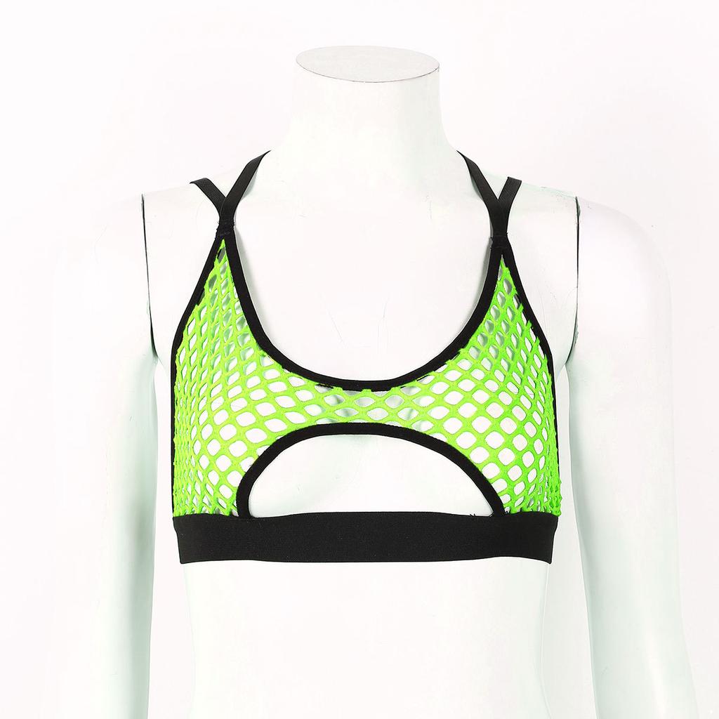 Женский ажурный эластичный жилет с вырезом на спине и крест-накрест на спине, укороченные топы