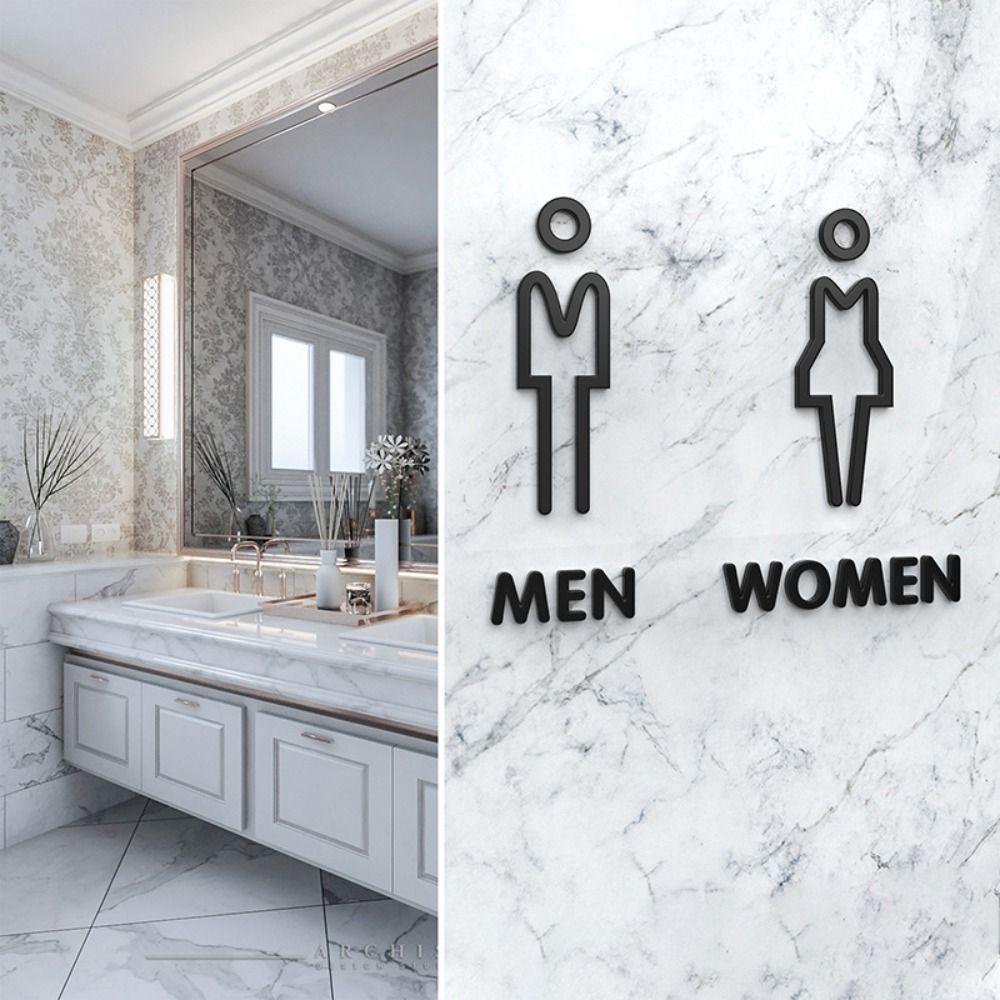 3D мужские и женские туалетные таблички, акриловые таблички для туалета, индикатор напоминания, табличка для туалета, дверные таблички