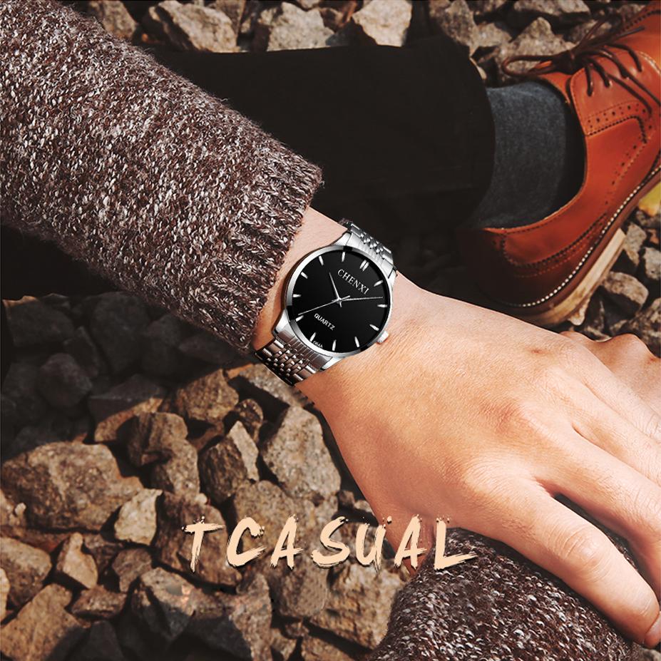 CHENXI Simple Mens Quartz Watches Top Luxury Brand Business Watch Men Fashion Casual Waterproof Stainless Steel Wristwatch